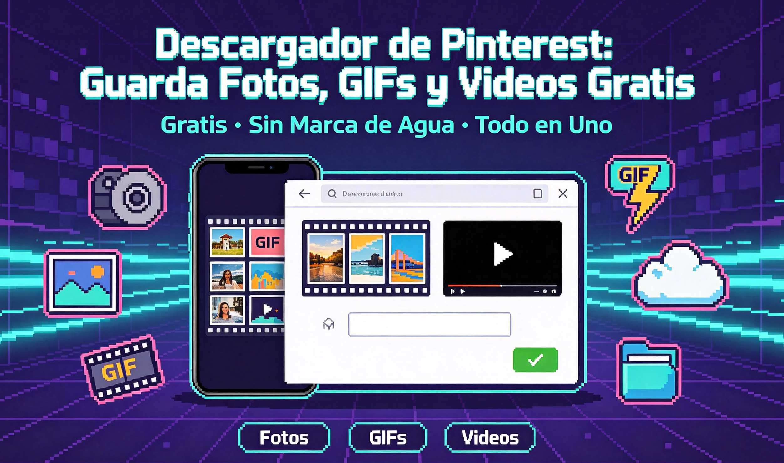 Descargador de Pinterest: Guarda Fotos, GIFs y Videos Gratis