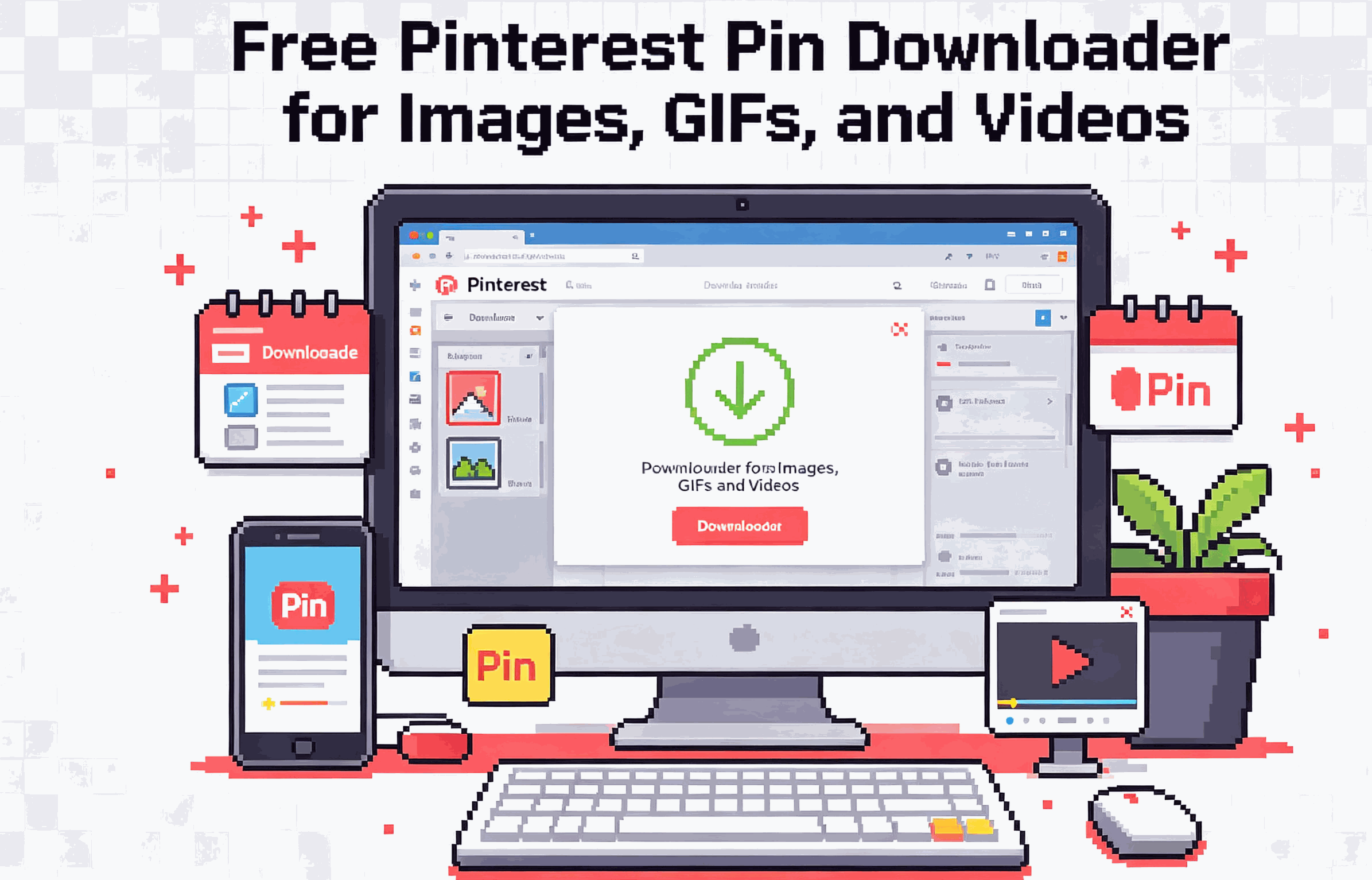 Free Pinterest Pin Downloader for Images, GIFs, and Videos