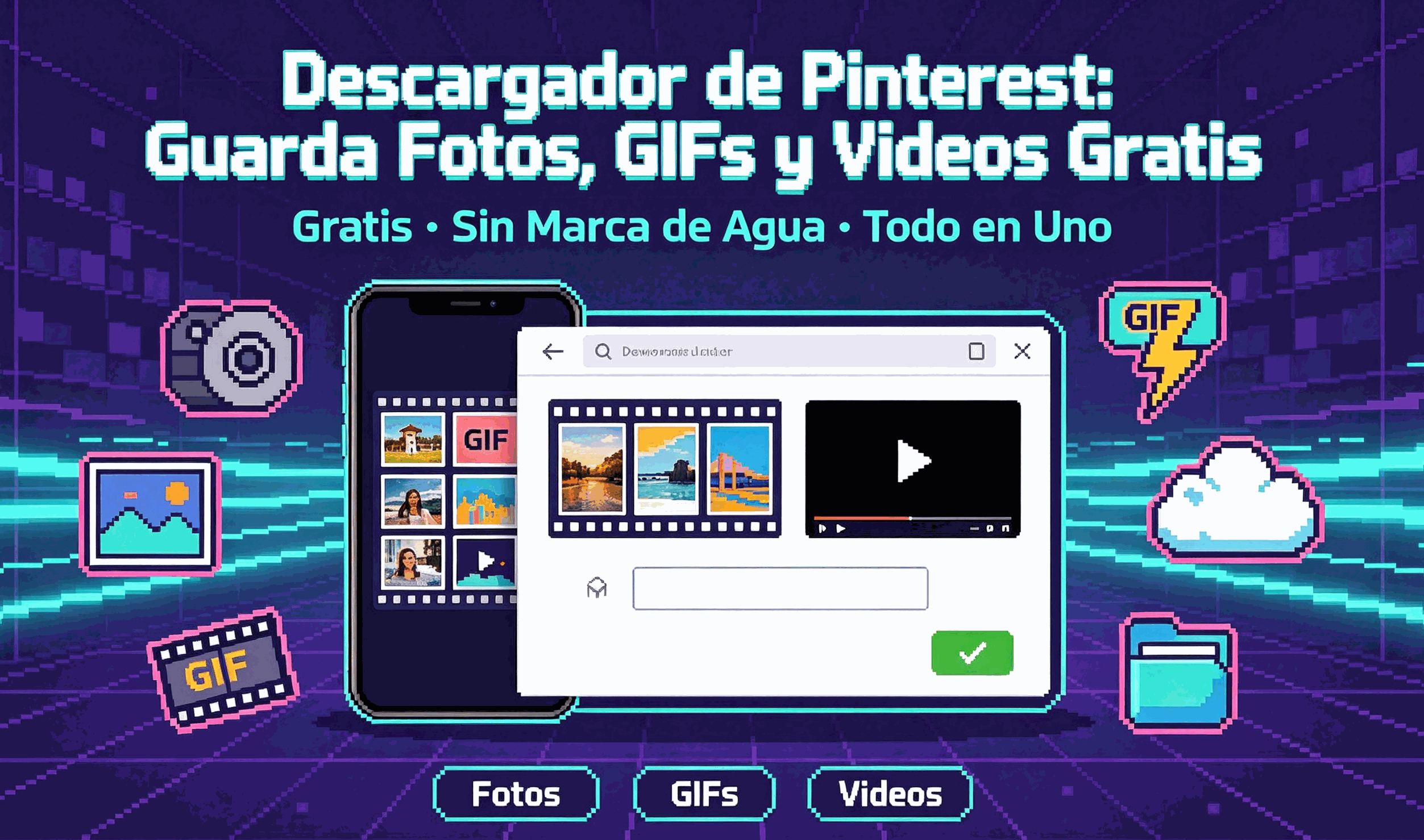 Descargador de Pinterest: Guarda Fotos, GIFs y Videos Gratis